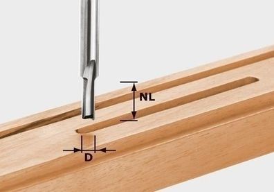 Festool Nutfräser HW Schaft 8 mm HW S8 D8/30 - 491647