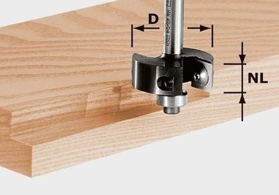 Festool Wendeplatten-Falzfräser HW Schaft 8 mm HW S8 D38/12 - 491085