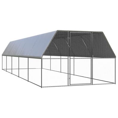 vidaXL Hühnerkäfig 3x10x2 m Verzinkter Stahl