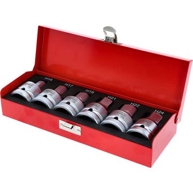 KS TOOLS 3/4" Kraft-Bit-Stecknuss-Satz 6tlg. 14-24 mm - 515.0000