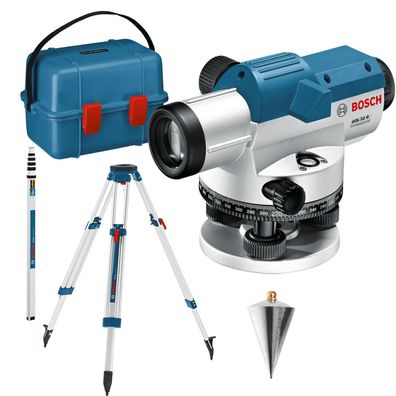 Bosch optisches Nivelliergerät GOL 32 G + Baustativ BT160 + Messlatte GR500