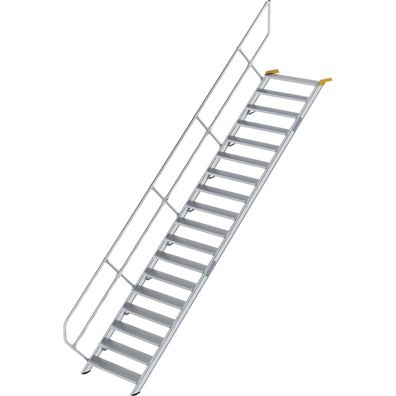 Günzburger Steigtechnik Treppe 45° Stufenbreite 1.000 mm 18 Stufen Aluminiu