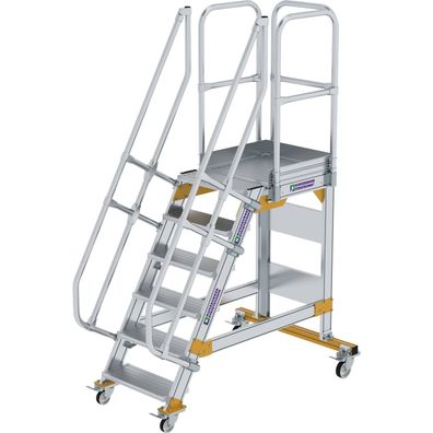 Günzburger Steigtechnik Plattformtreppe 60° fahrbar Stufenbreite 0,6 m 6 St