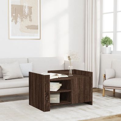 vidaXL Couchtisch Braun Eichen-Optik 80x50x50 cm Holzwerkstoff