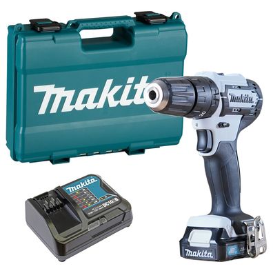 Makita HP333DSAW Akku-Schlagbohrschrauber weiß 12V / 1x 2,0 Akku + Ladegerä