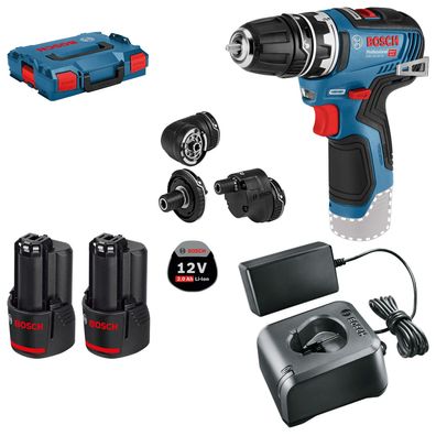 Bosch Akku-Bohrschrauber GSR 12V-35 FC FlexiClick / 2x 2,0 Ah Akku + Ladege