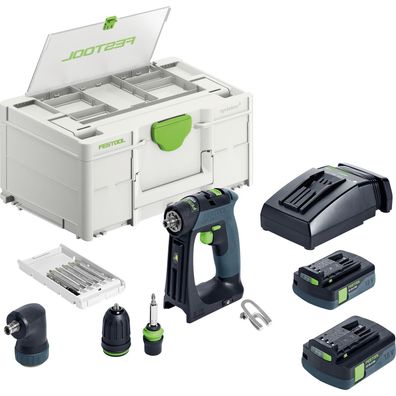 Festool Akku-Bohrschrauber CXS 18 C 3,0-Set / 2x 3,0 Ah Akku + Ladegerät im