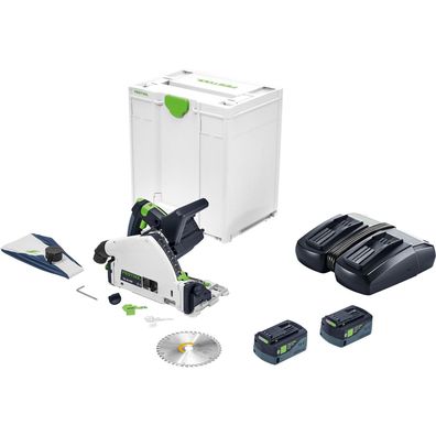 Festool Akku-Tauchsäge TSC 55 5,0 KEBI-Plus/XL / 2x 5,0 Ah + Ladegerät im S