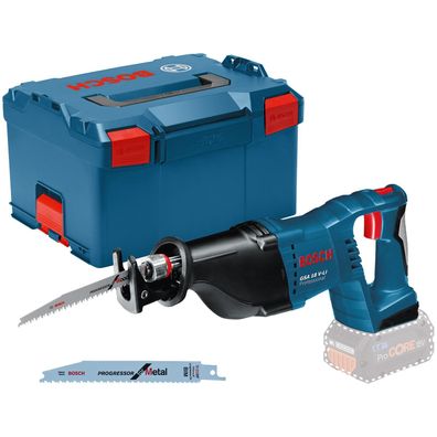 Bosch Akku-Säbelsäge GSA 18V-LI Solo inkl. Zubehör-Set in L-Boxx - 060164J0