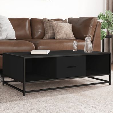 vidaXL Couchtisch Schwarz 100x57x35 cm Holzwerkstoff und Metall