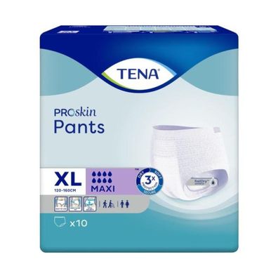 4x TENA ProSkin Pants Maxi Inkontinenzpants Gr. XL | Packung (10 Stück)