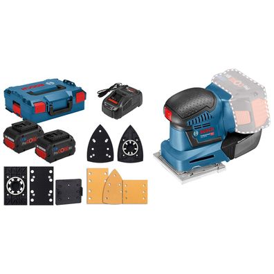 Bosch Akku-Schwingschleifer GSS 18V-10 / 2x 5,5 Ah ProCORE18V Akku + Ladege