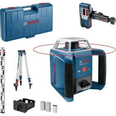 Bosch Rotationslaser GRL 400 H inkl. LR 1 + GR 2400 + BT 152 + Zubehör-Set