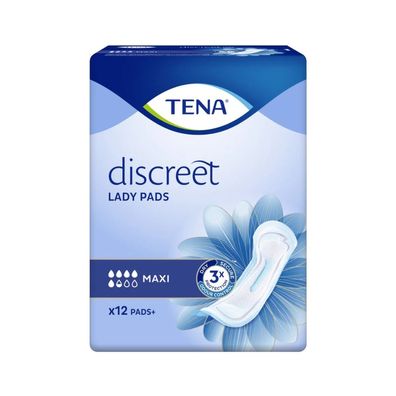 12x TENA Lady Discreet Maxi Inkontinenzeinlage | Packung (12 Stück)