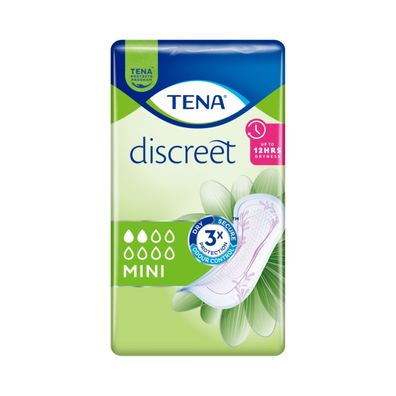 6x TENA Discreet Mini Inkontinenzeinlage | Packung (30 Stück)