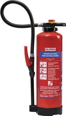 GLORIA Wasserfeuerlöscher WKL 9 PRO 9l Aufladegerät Brandkl.27 A m. Wandh