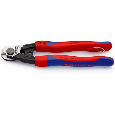 Knipex Drahtseilschere m Befestigungsöse mit Mehrkomponenten-Hüllen, mit in