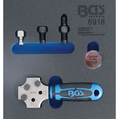 BGS Werkstattwageneinlage 1/6: Bördelgerät SAE und DIN 4,75 mm (3/16") - 89