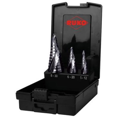 RUKO Ultimatecut Stufenbohrer-Satz HSS RUnaTEC mit FLOWSTEP® Spitze in Kuns