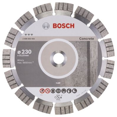 Bosch Diamanttrennscheibe Best for Concrete, 230 x 22,23 x 2,4 x 15 mm -260