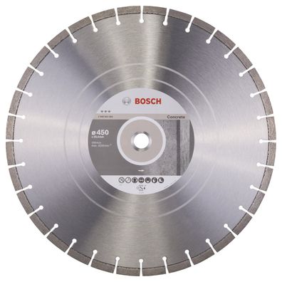 Bosch Diamanttrennscheibe Best for Concrete, 450 x 25,40 x 3,6 x 12 mm -260