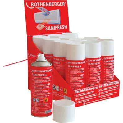 Rothenberger Sanifresh Reinigungsspray Display (12 Flaschen) - 85800