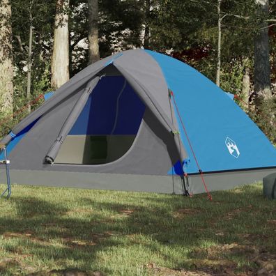 vidaXL Kuppel-Campingzelt 6 Personen Blau Wasserdicht