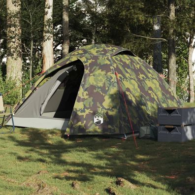 vidaXL Kuppelzelt 4 Personen Camouflage Wasserdicht