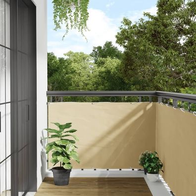 vidaXL Balkon-Sichtschutz Creme 800x90 cm PVC