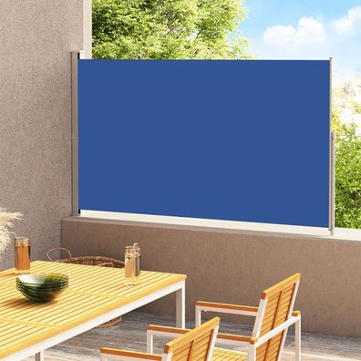 vidaXL Seitenmarkise Ausziehbar 180x300 cm Blau