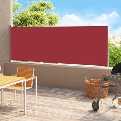 vidaXL Seitenmarkise Ausziehbar 200x500 cm Rot