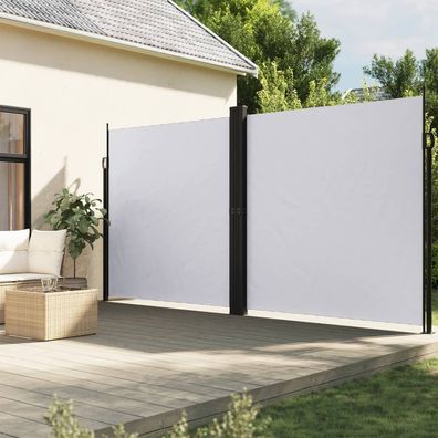 vidaXL Seitenmarkise Ausziehbar Weiß 220x1200 cm