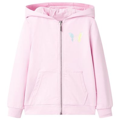 Kinder-Kapuzenpullover Hellrosa 128