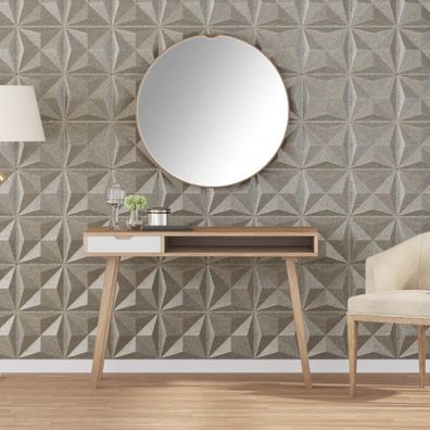 vidaXL Wandpaneele 48 Stk. Beton 50x50 cm XPS 12 m² Origami