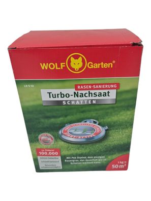 Wolf Garten Turbo Nachsaat - Schatten - Rasensaatgut L-RS50 1KG für ca. 50m²