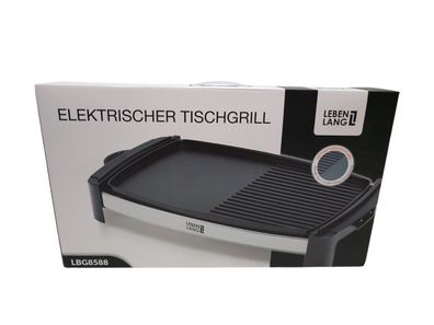 Lebenlang Elektrogrill 2200 Watt für Innenbereich Balkon Tischgrill elektro