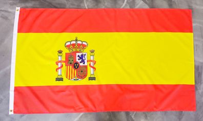 Fahne Flagge Spanien mit Wappen - 90 x 150 cm