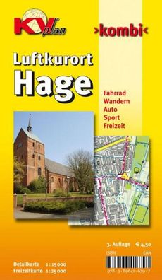 Hage, KVplan, Radkarte/Freizeitkarte/Stadtplan, 1:25.000 / 1:15.000,