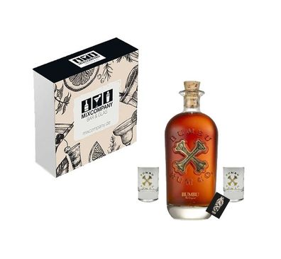 Bumbu Geschenkset - Bumbu the Orniginal Rum 0,7L 40% Vol. + 2er Set Bumbu Shotg