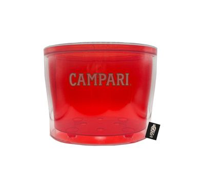 Campari Flaschenkühler in Rot/durchsichtig - Hartplastik