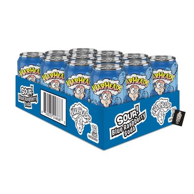 Warheads Sour Blue Raspberry Soda 12er Set 12 x 330ml