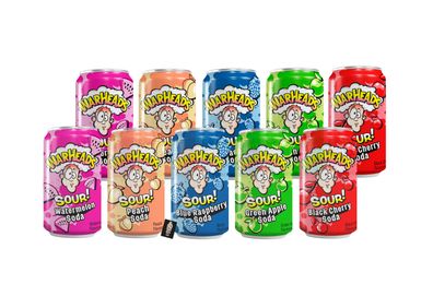 Warheads Sour 10er Set Probierset 10 x 330ml 2x Sour Watermelon Soda - 2x Sour