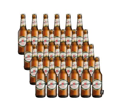 San Miguel 24er-Set 24x 0,33L 5,4% vol. inkl. Pfand Mehrweg- [Enthält Sulfite]