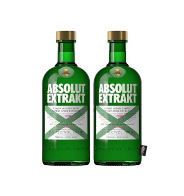 Absolut 2er-Set Extrakt Vodka 2x 0,7L 35% vol.- [Enthält Sulfite]