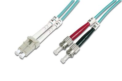 Digitus DK-2531-02/3 LWL Patchkabel 2 x ST - LC-Duplex OM3 2,0 m