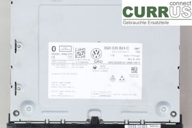 VW GOLF Sportsvan 2018 CHZC Radio CD / / /ltimediapanel 3Q0 035 824 CX 30300KM