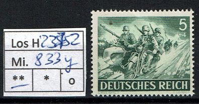 Los H23752: Deutsches Reich Mi. 833 y * *