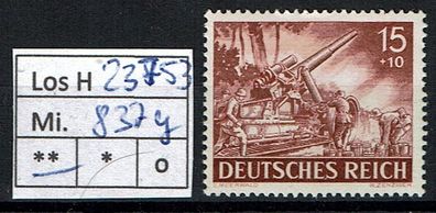 Los H23753: Deutsches Reich Mi. 837 y * *