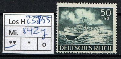 Los H237554: Deutsches Reich Mi. 842 y * *