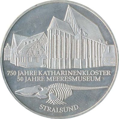 BRD 10 DM 2001 A Stralsund Silber*